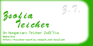 zsofia teicher business card